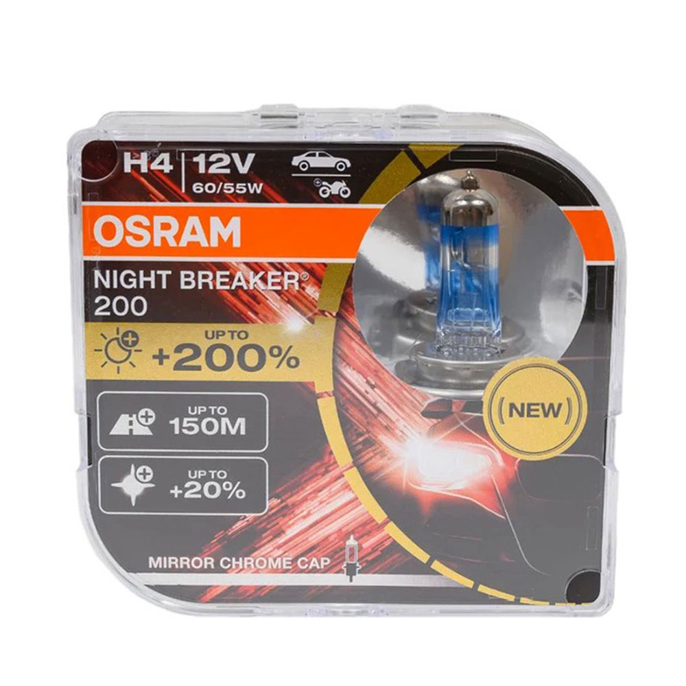 Автолампа H4 12V 60/55W +200% NIGHT BREAKER OSRAM