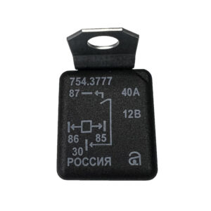 Реле 4 контактное 40А 12V с кронштейном с резистором АВАР