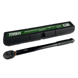 Ключ динамометрический 3/8″ 365 мм 19-110 H/м с кейсом TITAN