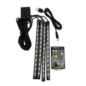 Подсветка для ног в автомобиль 12 LED USB с приложением