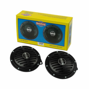 Сигнал звуковой Диск большой черный 12V 290-345Hz Ø150 мм громкость — 125 дБ SOUNDWAY