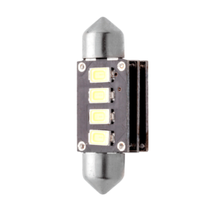 Светодиод 12V T11x36 4SMD GREEN S8.5 (салон. номерн. знак. 4 диода) Маяк