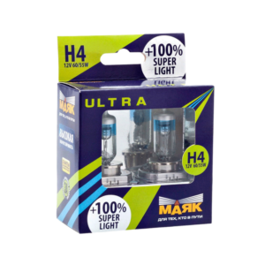 Автолампа H4 60/55W+100 SUPER LIGHT NEW МАЯК