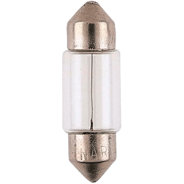 Автолампа 12V C10W салон.номерной знак (SV8.5/8) 28мм (короткая) Narva