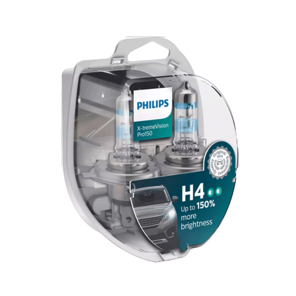 Автолампа H4 12V 60/55W+150% P43t-38 X-treme Vision Philips