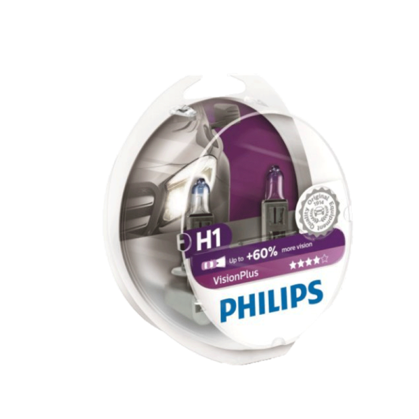 Автолампа H1 12V 55W+60% VISION PLUS P14.5s Philips