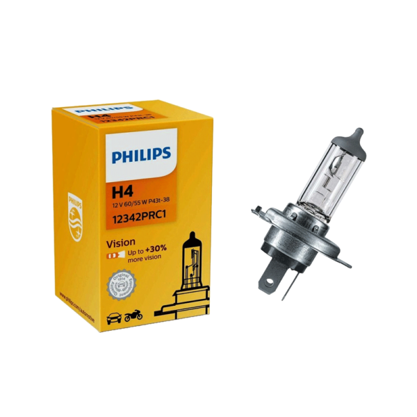 Автолампа H4 12V 60/55W+30% VISION PREMIUM P43t-38 Philips