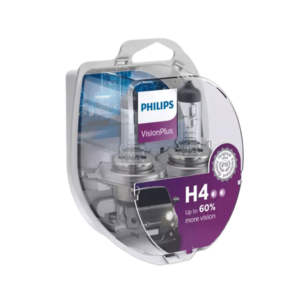 Автолампа H4 12V 60/55W +60% VISION PLUS P43t (2шт.) Philips