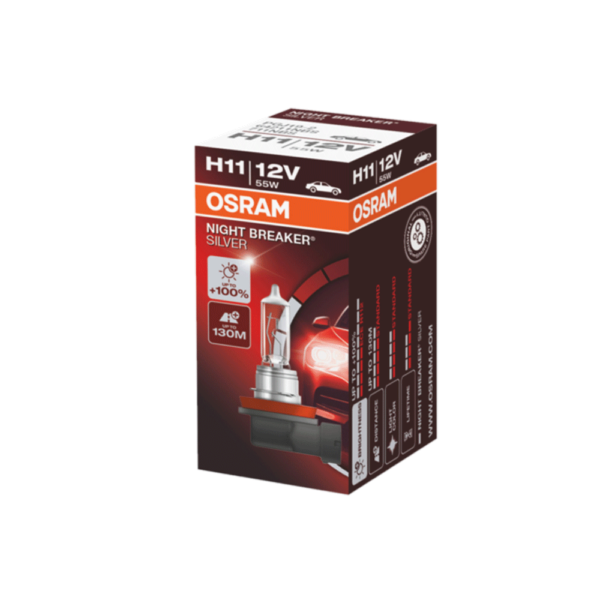 Автолампа Н11 12V 55W +100% SILVERSTAR PGJ19-2 OSRAM