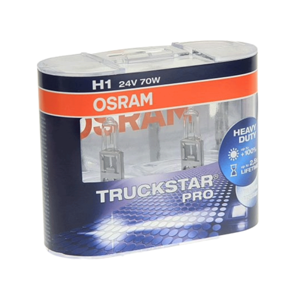 Автолампа H1 24V 70W+110% TRUCKSTAR PRO OSRAM