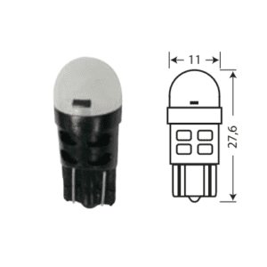 Светодиод 12V T10 3SMD(2835) W2.1x9.5d SUPER WHITE