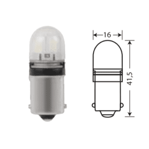 Светодиод 12V T15W 3SMD(2835) BA15s SUPER WHITE (2бл)