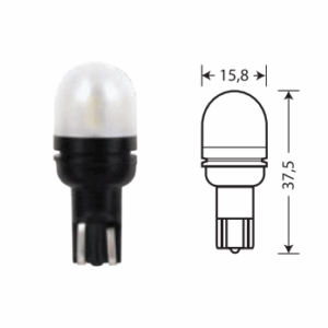 Светодиод 12V T16 3SMD SUPER WHITE МАЯК