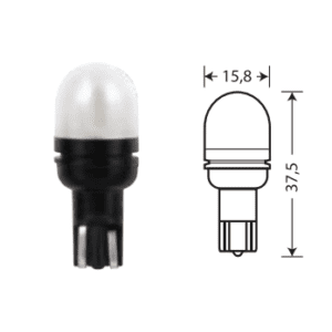 Светодиод 12V T16 3SMD(2835) W2.1x9.5d SUPER WHITE (2бл)