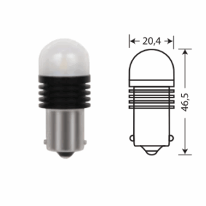 Светодиод 12V T25 4SMD ORANGE МАЯК