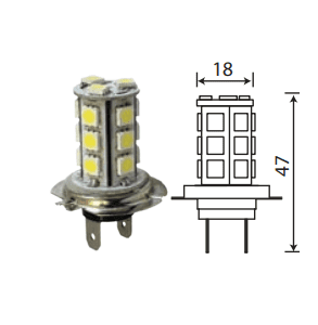 Светодиод 12V Н1 14 SMD 5000K WHITEPx26d (бл.)